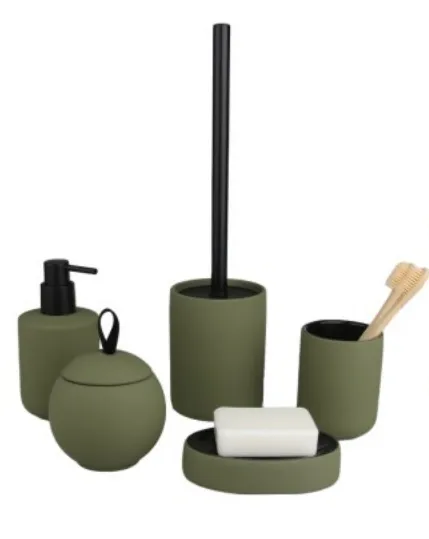 호텔 가정 목욕 장식 세라믹 목욕 세트를 위한 세라믹 목욕탕 부속품 회색 색깔 목욕탕 세트